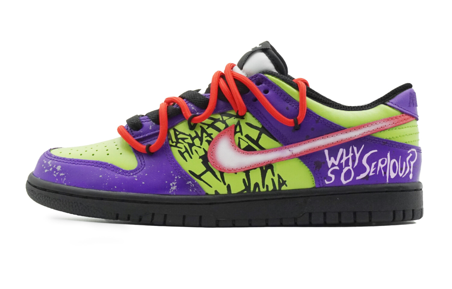 

Кроссовки Nike Dunk Skateboarding Shoes Men Low-top Purple/green/red, фиолетовый