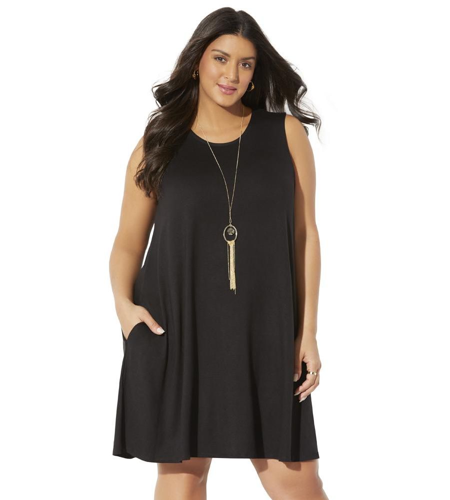 

Женское платье-накидка Jordan с карманом Swimsuits for All, Black