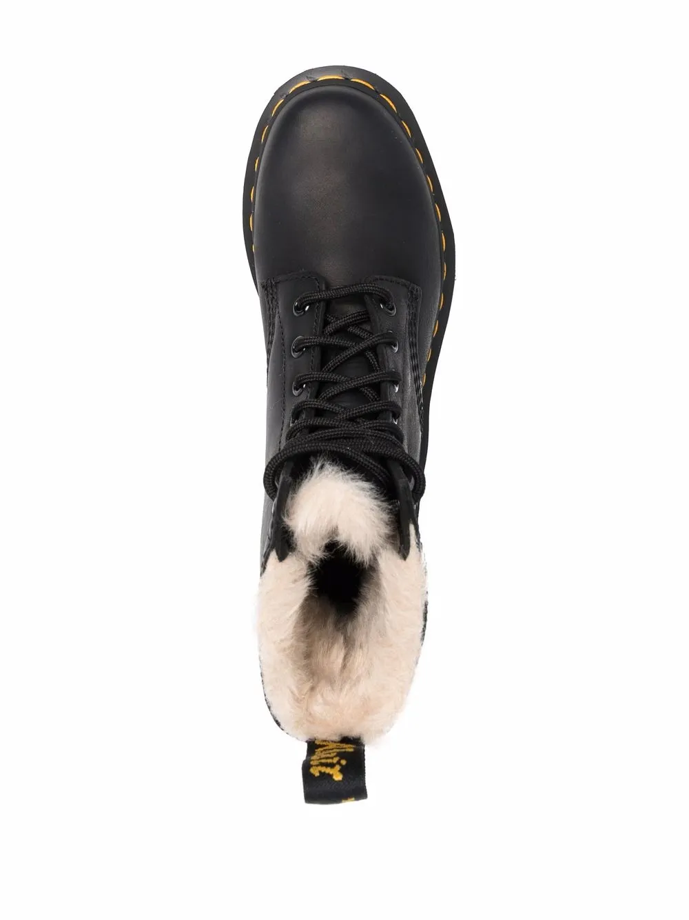 Ботинки Dr. Martens 1460 Serena с искусственным мехом, черный — фото 4