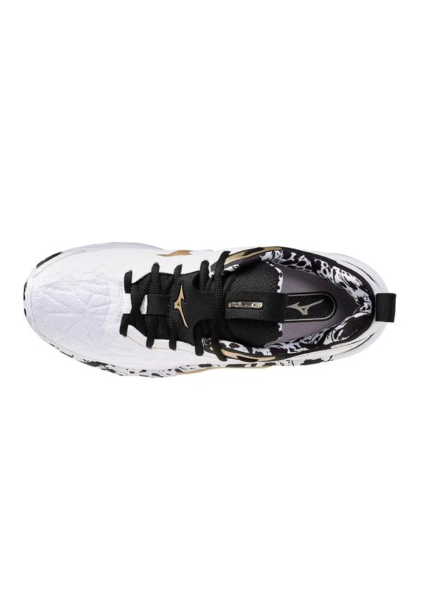 Кроссовки wave stealth neo 2 Mizuno, White Black Gegold — фото 2