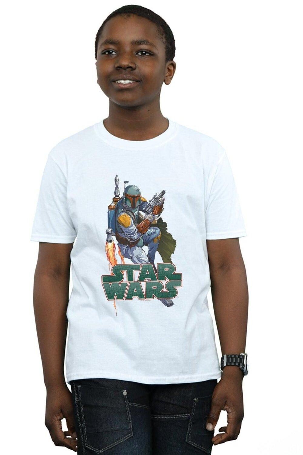 

Футболка Боба Фетт Fired Up Star Wars, белый