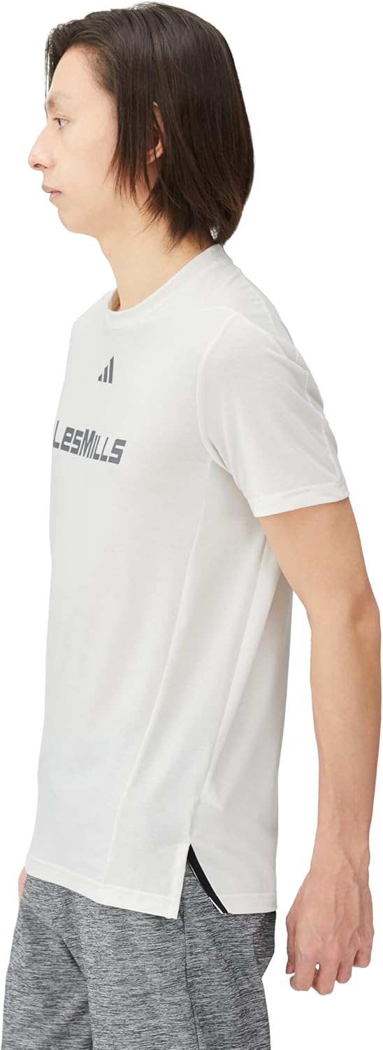 Мужская футболка с коротким рукавом adidas Les Mills Graphic Short Sleeve Tee JRS32, белый — фото 4