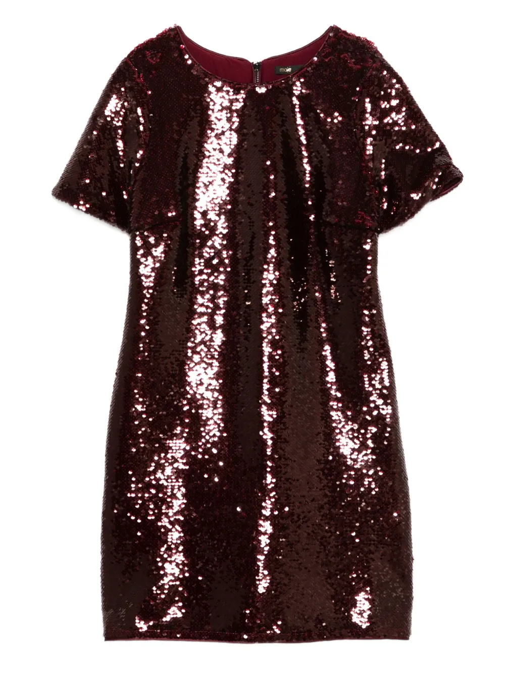 

Платье с короткими рукавами и пайетками Maje, красный