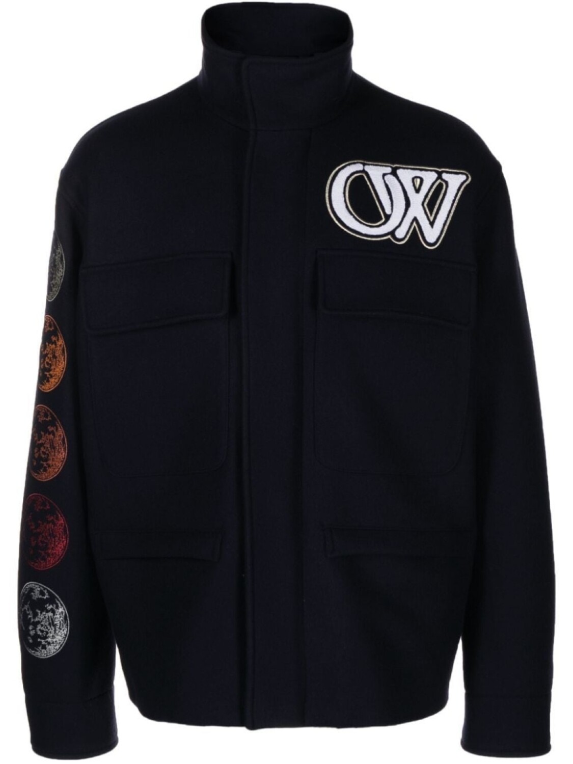 

Off-White бомбер Moon Phase, черный