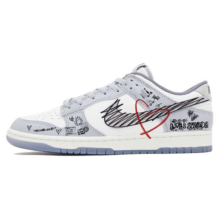

Кроссовки Nike Dunk Skateboarding Shoes Men Low-top White/gray, серый