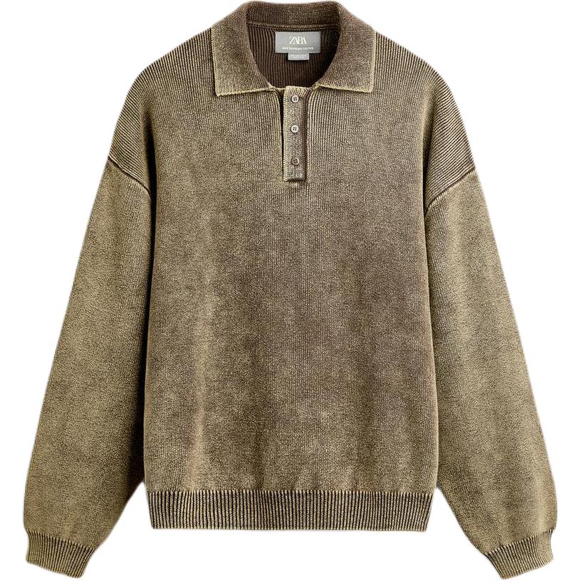 

Мужская поло ZARA, коричневый