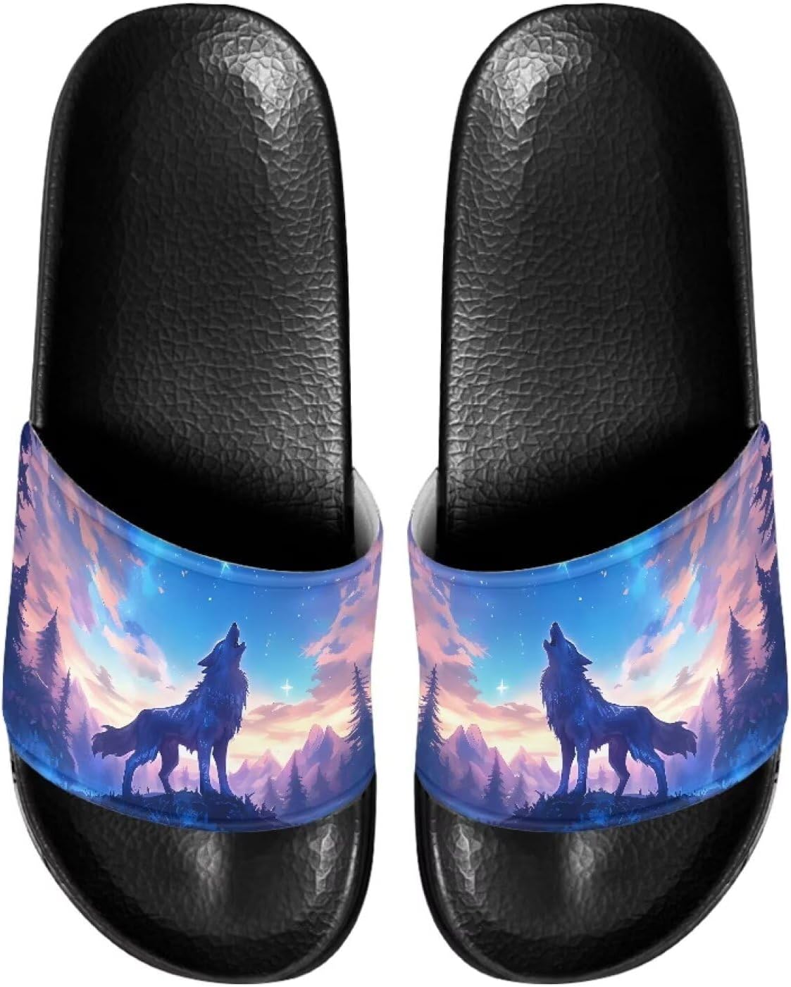 

Сланцы Gogavesne для мужчин, мягкие и удобные, с нескользящей подошвой, открытый носок, быстросохнущие, для душа, плавания, пляжа и прогулок, Wolf