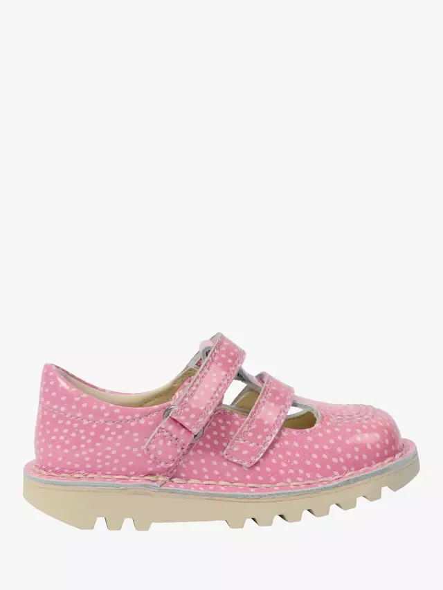 Детские розовые кроссовки Strawberry Kick с Т-образным ремешком Kickers