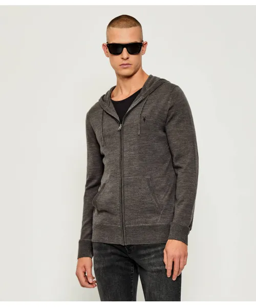 

Модный шерстяной свитер Slim fit All Saints, серый