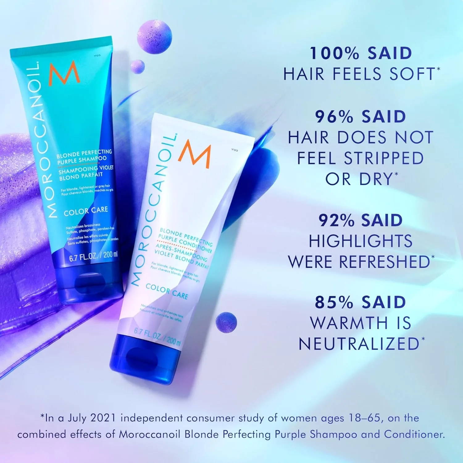 Набор шампуня и кондиционера Moroccanoil Blonde Perfecting Purple 198 мл (1 шт.) — фото 2