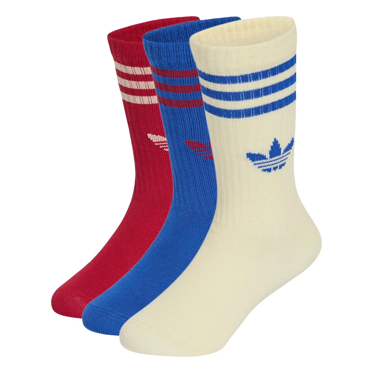 Носки Adidas Originals кремового, синего и красного цветов