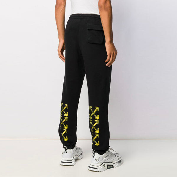 Брюки mens arrows sketch logo casual sports pants Off-White, черный — фото 4