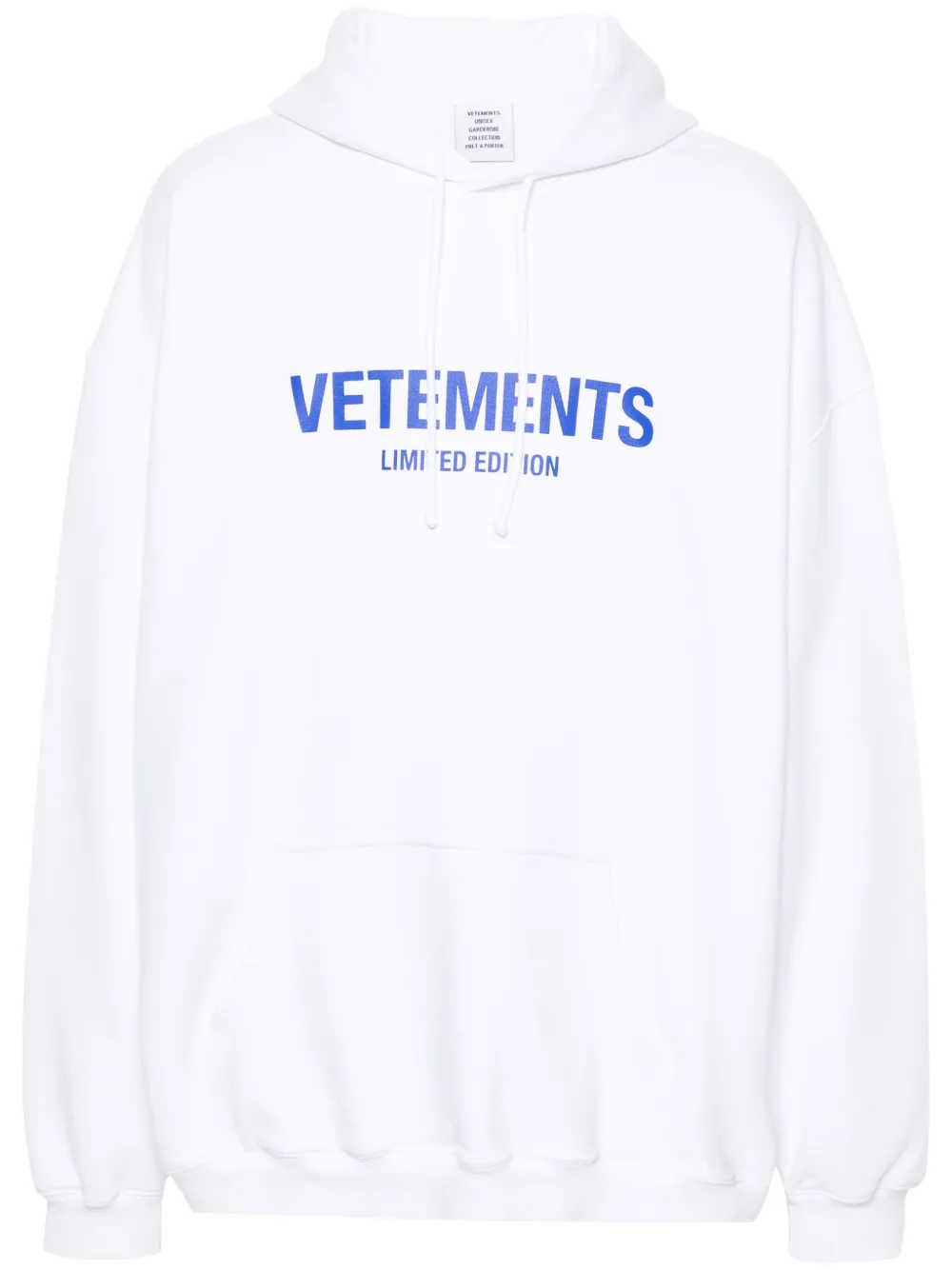 

Худи с логотипом VETEMENTS, белый
