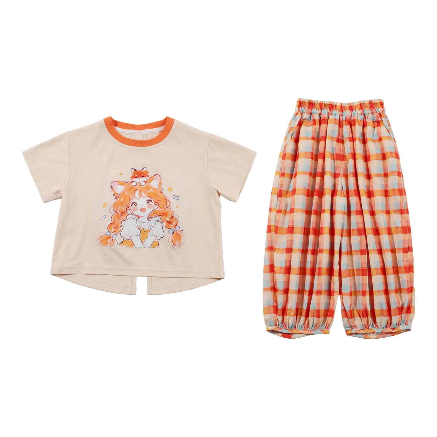 Спортивный костюм для девочек Disney Light Apricot & Plaid