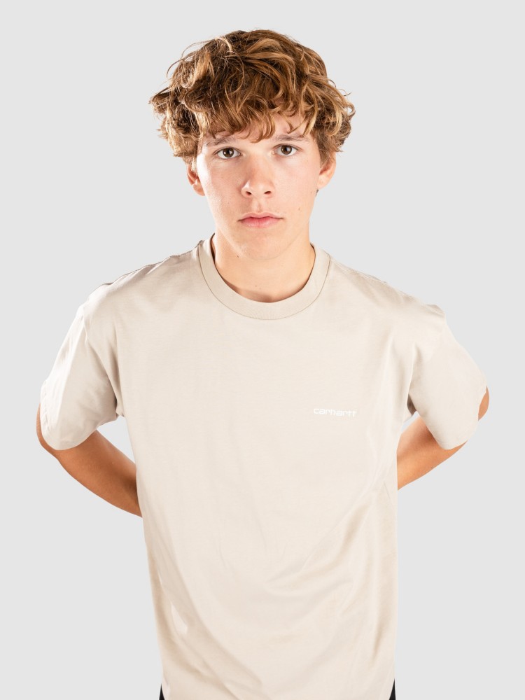 

Футболка Carhartt WIP Script Embroidery T-Shirt, fleur de sel/white