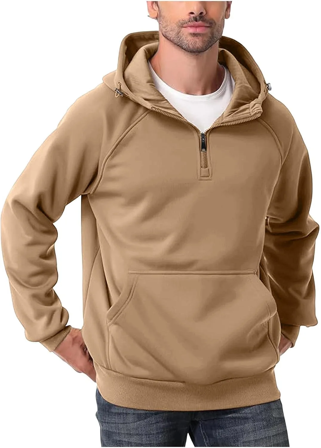 Толстовка с молнией на четверть мужская plain oversized fleece