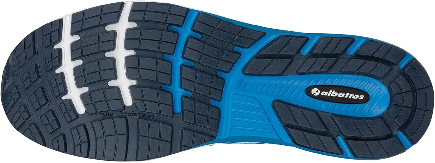 Защитная обувь ALBATROS Vortex Impulse MID S1PS ESD FO HRO SR, унисекс, нескользящая, без металлических веганских, с защитным колпачком из стекловолокна, Gau Blue — фото 2