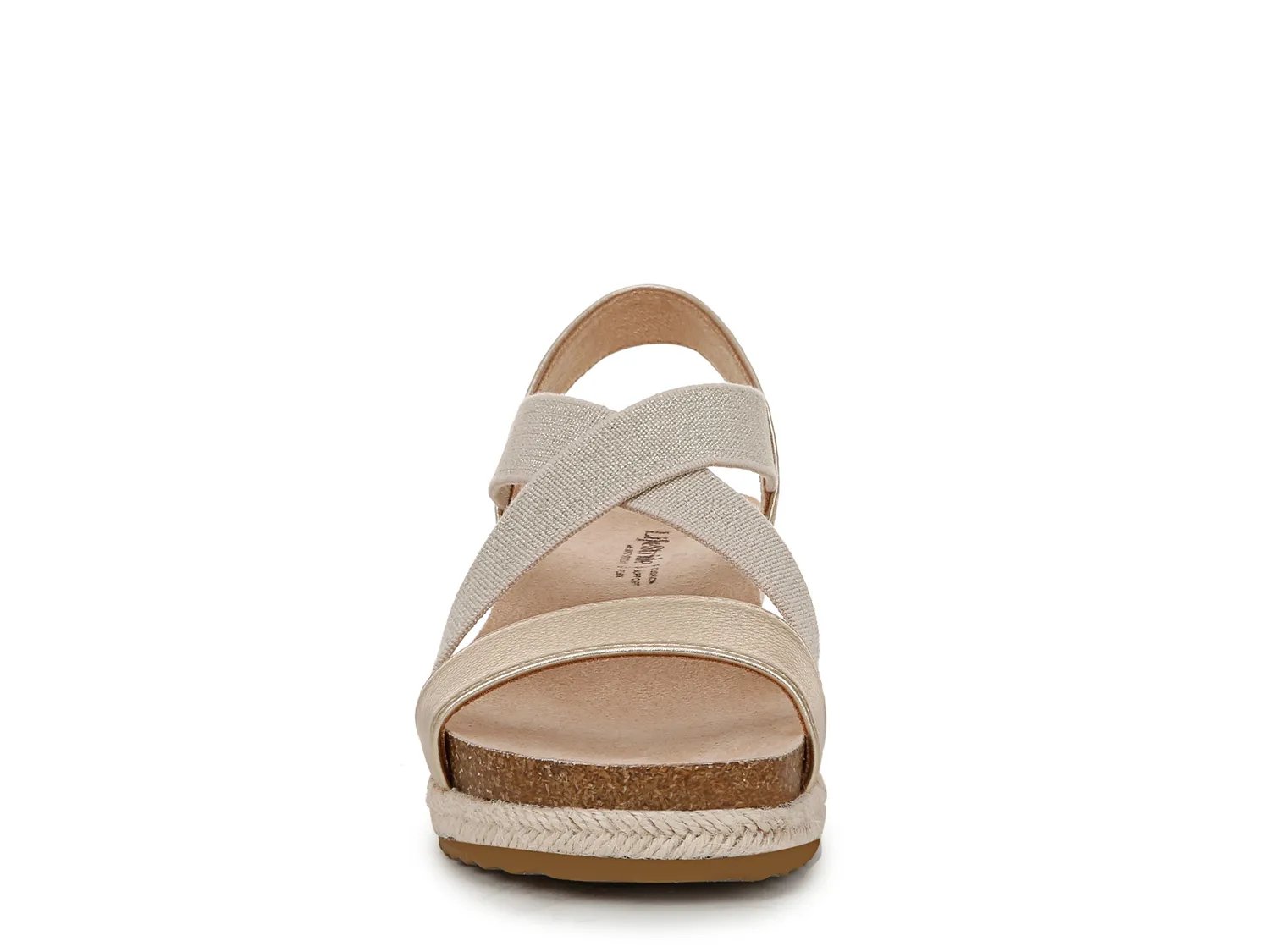 Сандалии LifeStride Breeze Wedge Sandal, Light Gold Metallic — фото 2