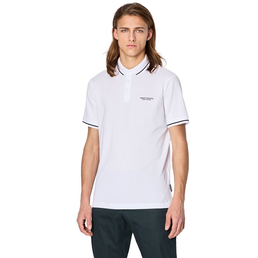 

Поло Armani Exchange 8NZFFM_ZJ5DZ, белый