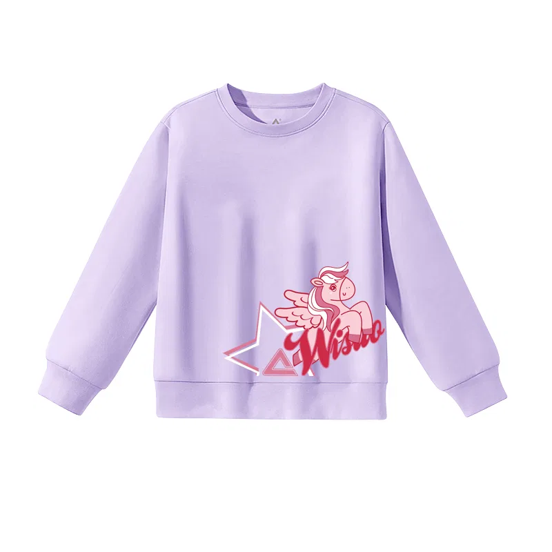 Свитшот детский с принтом PEAK Light Purple/PK Pink