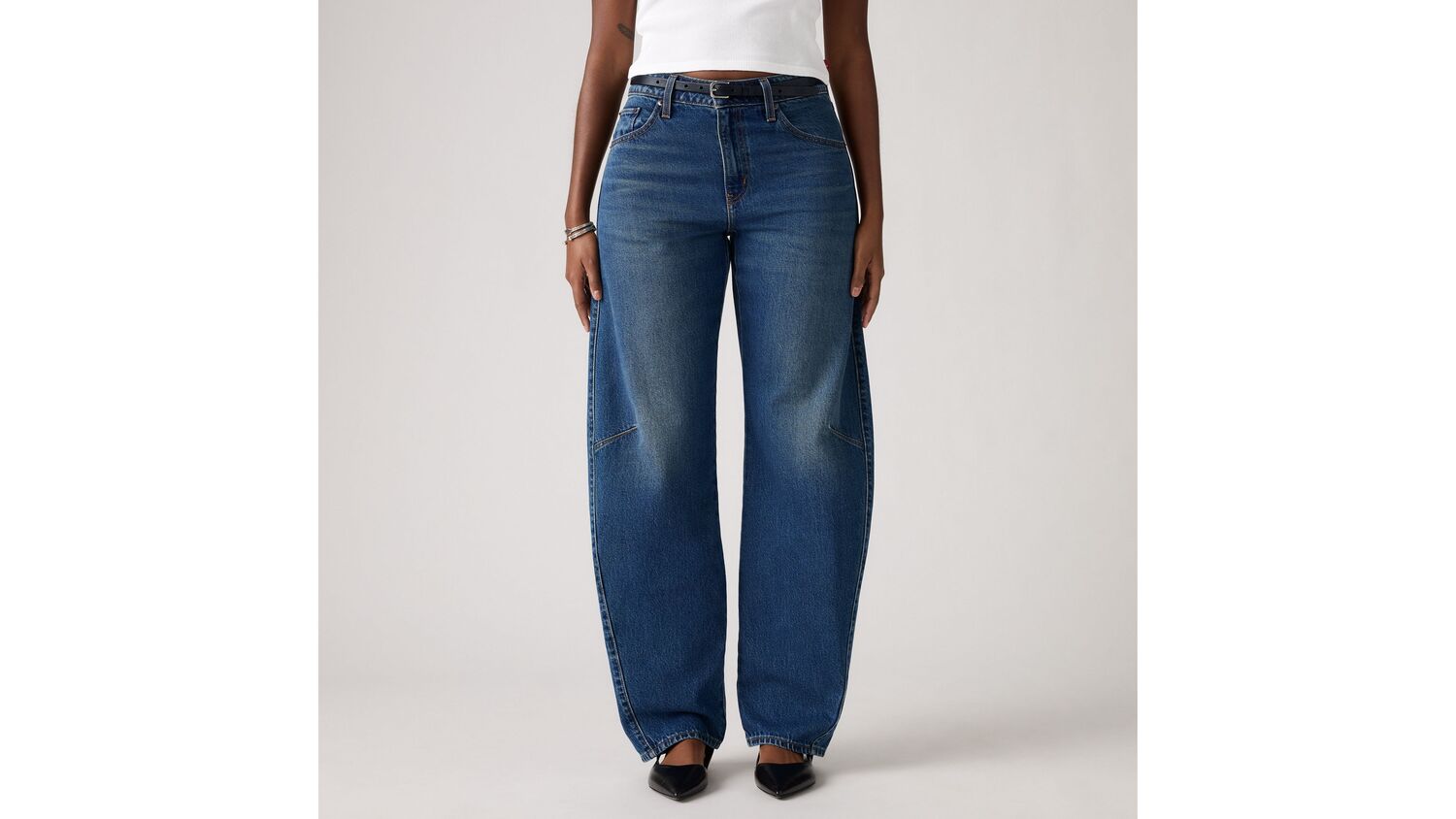 Женские джинсы Baggy Dad Barrel Levi's, Most Wanted - Dark Wash — фото 3