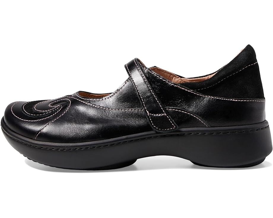 Туфли на плоской подошве Naot Sea, цвет Black Suede/Shiny Leather — фото 4