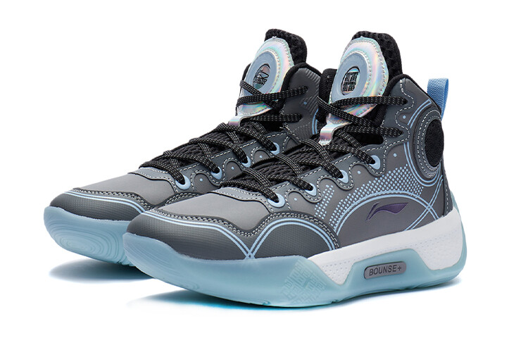Баскетбольные кроссовки YuShuai 14 Kids GS High-top Shadow Grey/Thunderstorm Gray Lining Young — фото 3