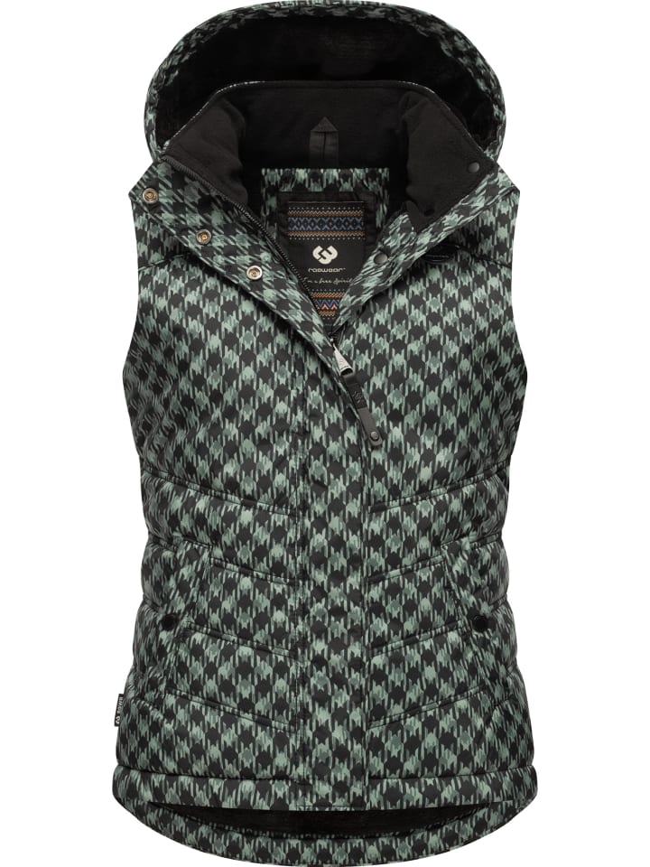 

Стеганый жилет ragwear Hesty Print, цвет dusty green