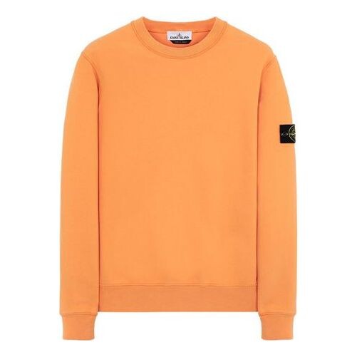 

Толстовка men's cotton round neck orange Stone Island, оранжевый