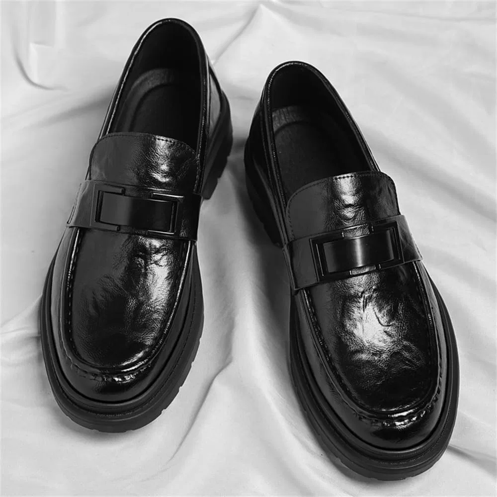 Лоферы повседневные, Men's Dress Loafers, Black Abborora — фото 4