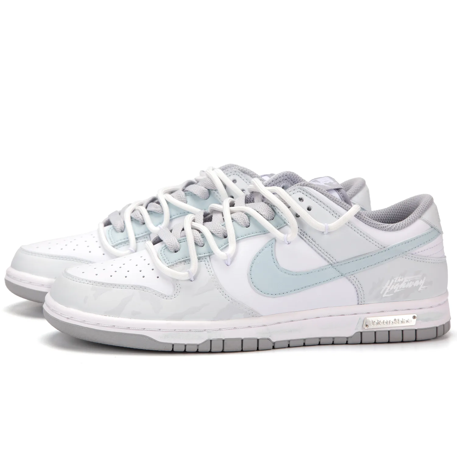 Nike Кроссовки Dunk Mist Island Ice Blue Abrasion Resistant низкие для скейтбординга мужские бело-синие — фото 4