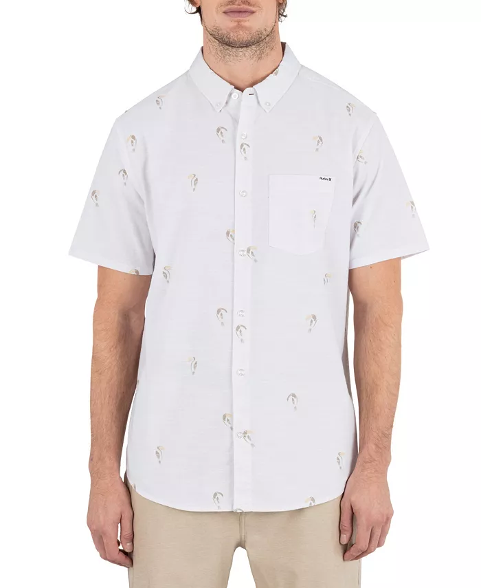 

Мужская рубашка с коротким рукавом One and Only Stretch Print Hurley, белый