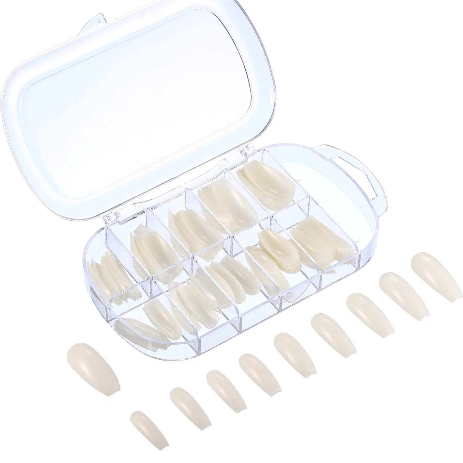Накладные ногти акриловые 120 штук Bememo, Natural Colour