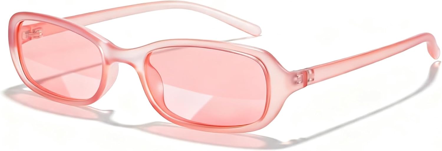 

Солнцезащитные очки FancyPink Polarized Retro Oval для женщин, маленькие, стильные, в винтажном стиле 90-х, модные, узкие, в стиле Y2k, с зеркальными линзами, A09-ocean Pink