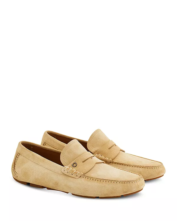 Мужские кожаные лоферы Timothy Penny Ferragamo, бежевый — фото 4