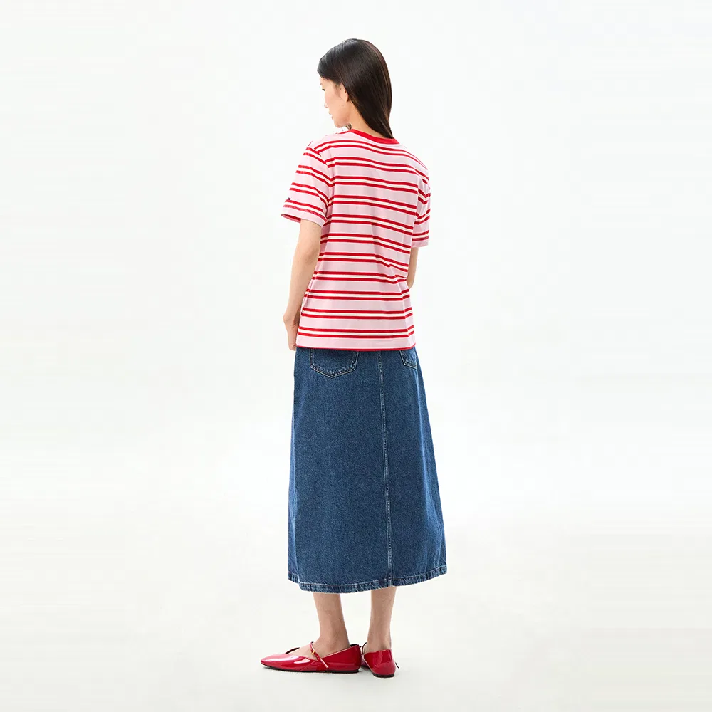 Женская розовая футболка-джерси с логотипом Script от Tommy Hilfiger Women — фото 3