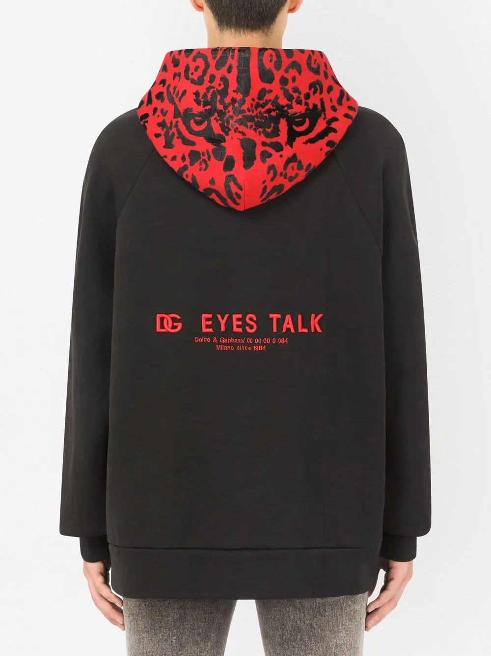 Худи Eyes Talk DOLCE & GABBANA, черный — фото 4