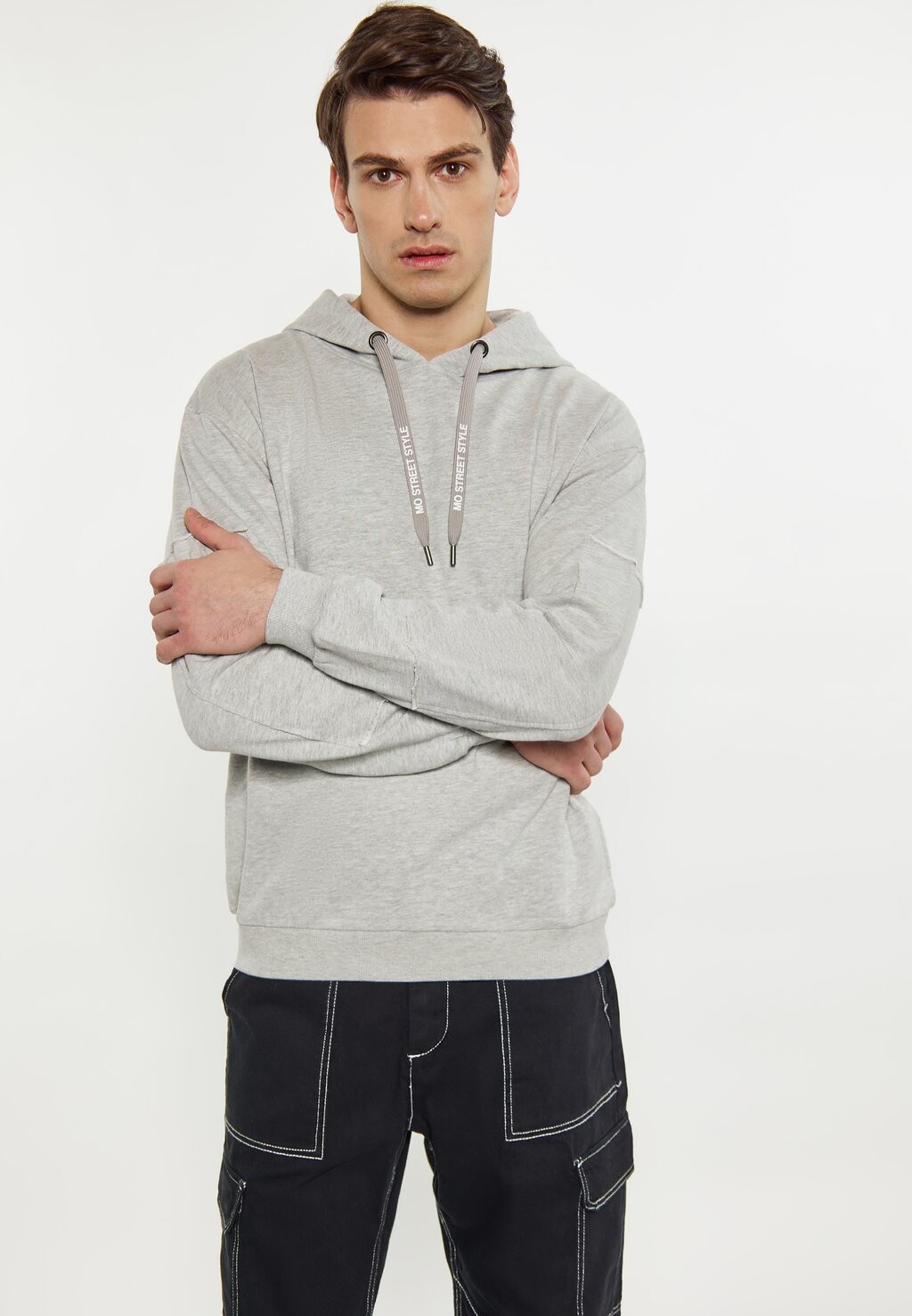 

Толстовка с капюшоном Mo, цвет Mottled Light Grey