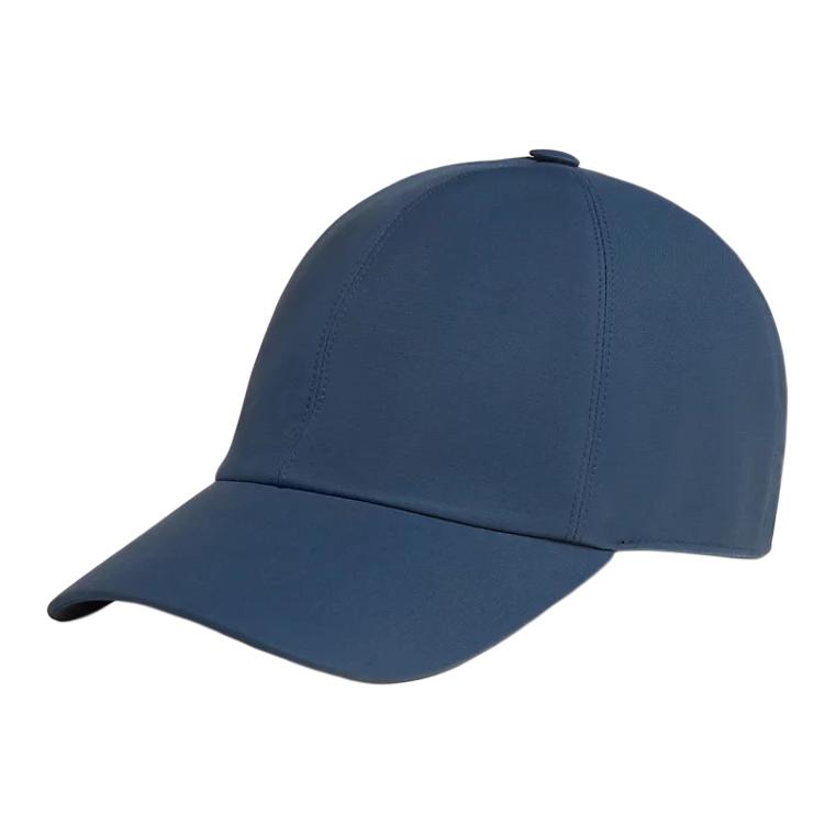 

HERMES Хлопковая бейсболка мужская морская синяя, Marine Blue