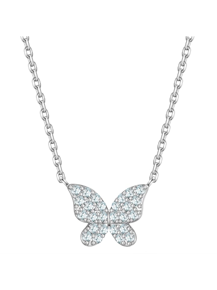

Yokoamii Колье в виде бабочки из латуни с кубическим цирконием в серебре