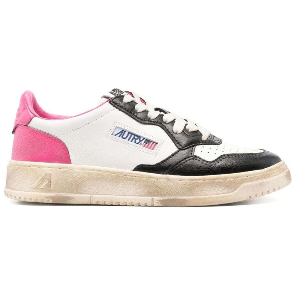 Кроссовки AUTRY Super Vintage Skateboarding Low-top, белый/черный/розовый — фото 2