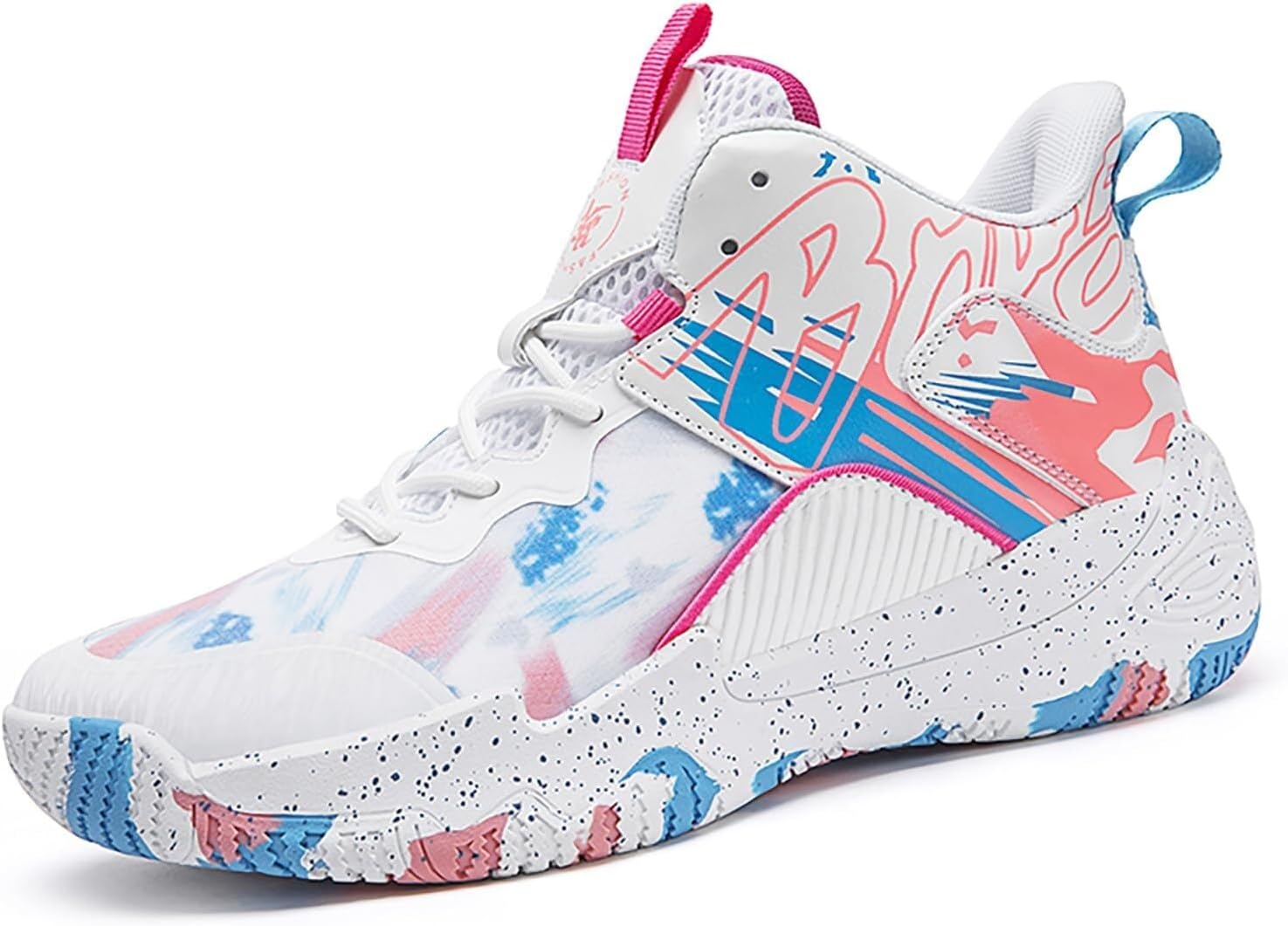 

Унисекс модные баскетбольные кроссовки, легкие, дышащие, с антискользящей подошвой, стильные кроссовки в стиле Color Block для прогулок Generic, розовый