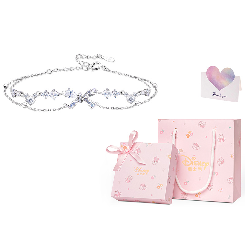 

Браслет «Принцесса» для женщин Disney, heartbeat bowknot bracelet[heartbeat love confession box]