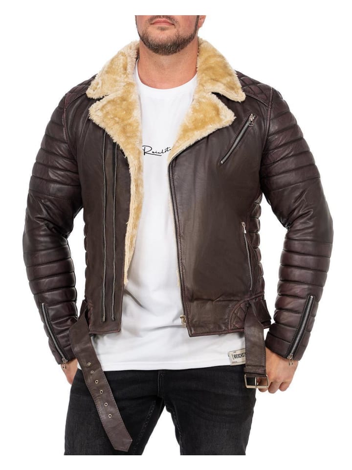 

Куртка из искусственной кожи коричневого цвета Reichstadt