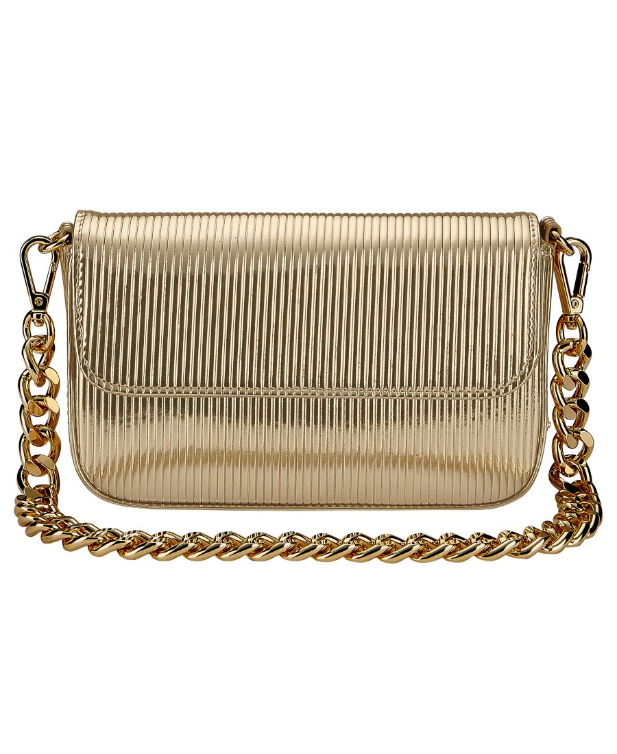

Сумка через плечо из кожи с тисненым рисунком Твигги GiGi New York, Gold