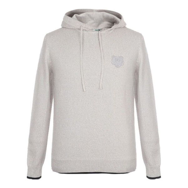 

Толстовка men's solid color tiger head embroidered pearl gray Kenzo, бежевый