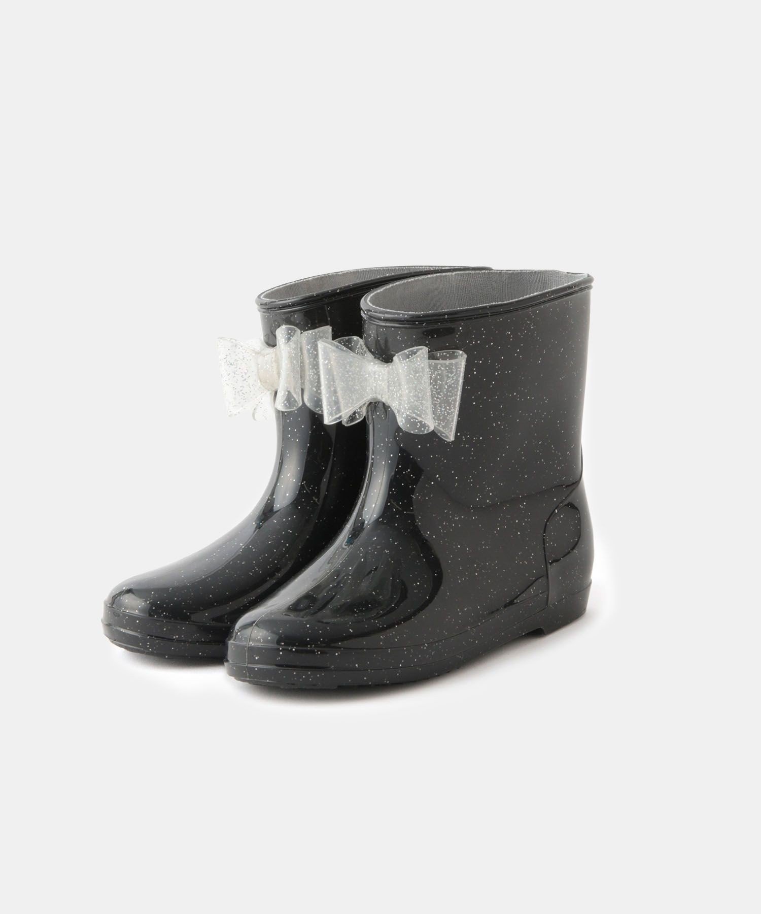 Резиновые сапоги с блестящей лентой Rope' Picnic Kids, Black (01)