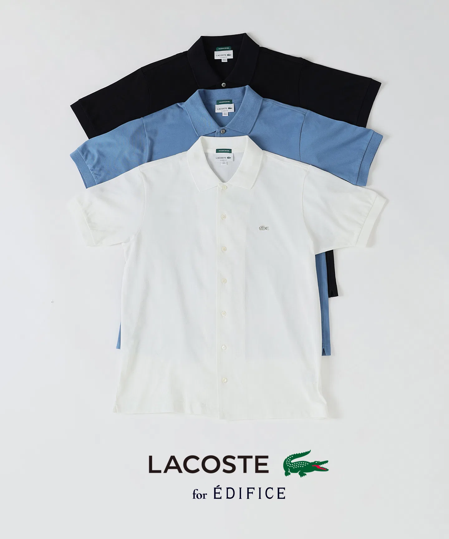 Мужская футболка LACOSTE с полным воротом и коротким рукавом — фото 2