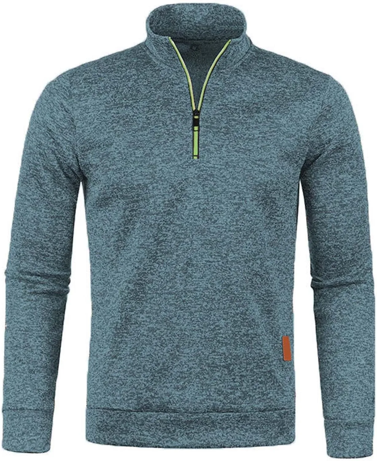 

Мужской свитер-пуловер Casual с длинными рукавами и четверть-молнией, Slim Fit, мягкий флис