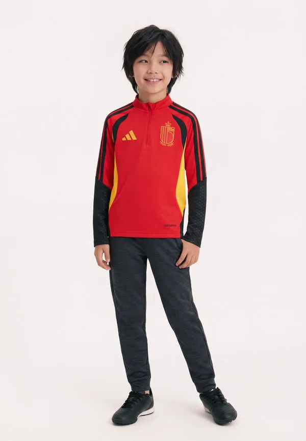Бельгия 26 тиро тренировка унисекс футболка с длинными рукавами Adidas Performance, Red
